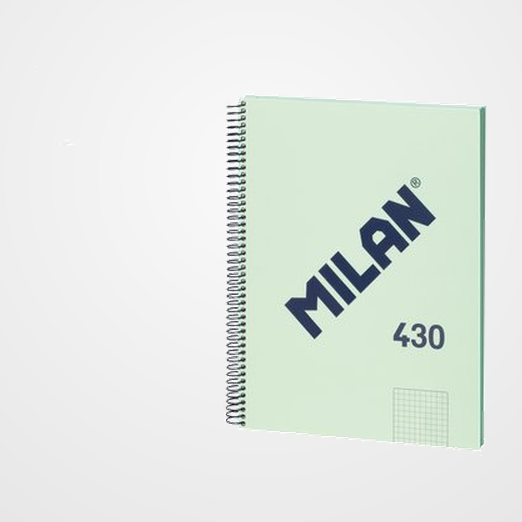 BLOC MILAN 430 serie 1918 tapa EXTRA A4 80h CUADRIC.5x5 95g VERDE