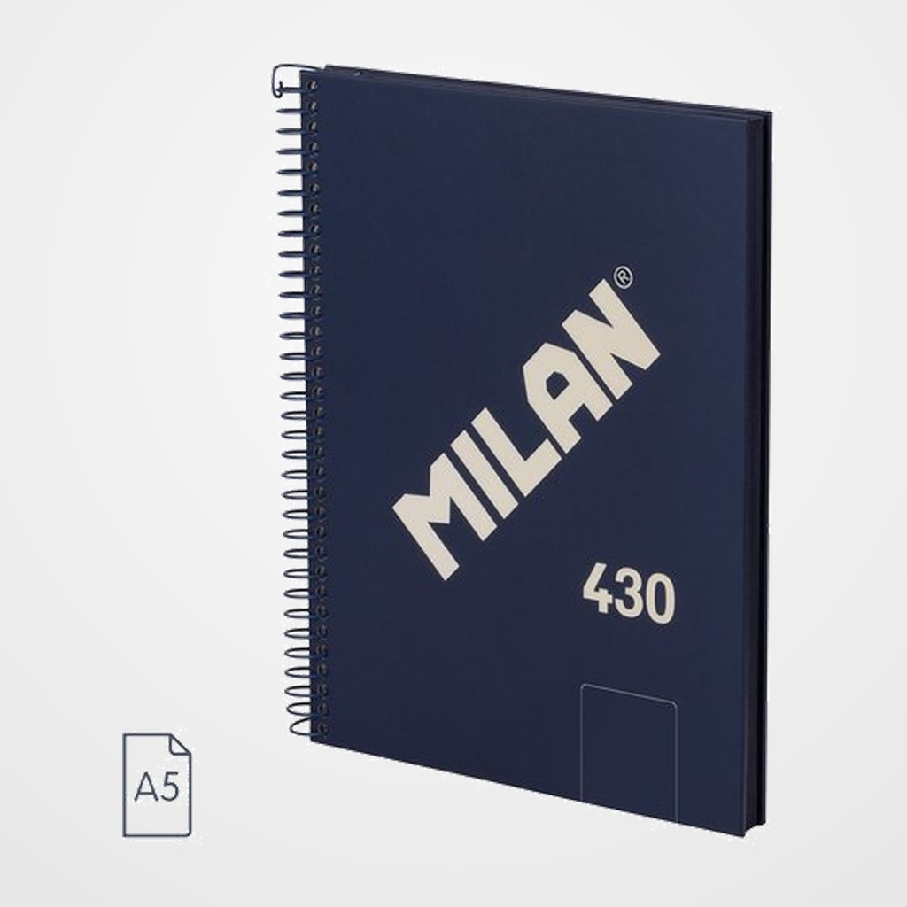 BLOC MILAN 430 serie 1918 tapa EXTRA A5 80h LISO 95g AZUL