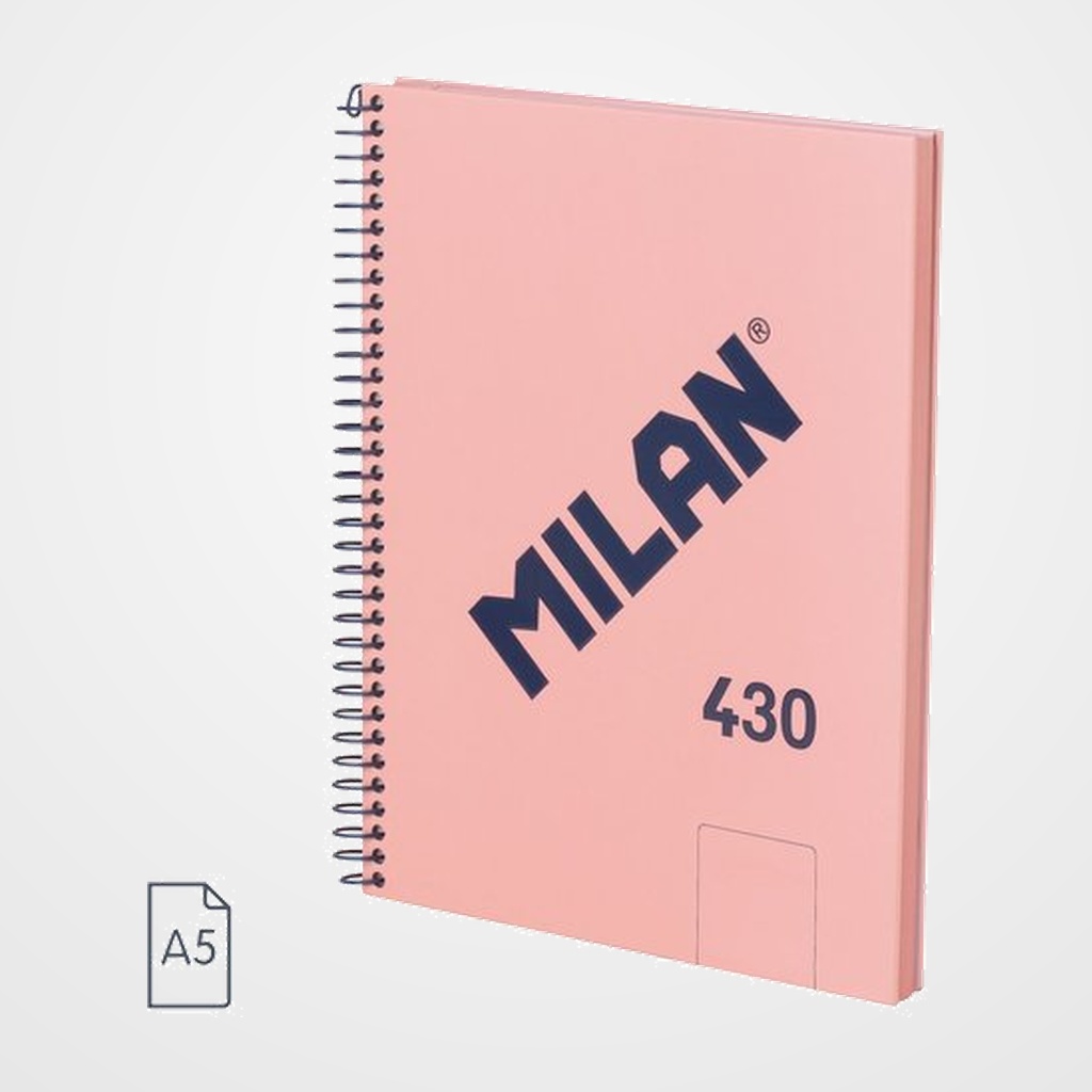 BLOC MILAN 430 since 1918 tapa EXTRA A5 80h LISO 95g ROSA