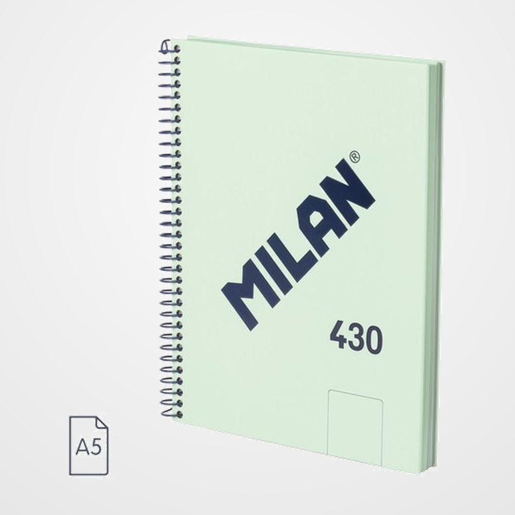 BLOC MILAN 430 serie 1918 tapa EXTRA A5 80h LISO 95g VERDE