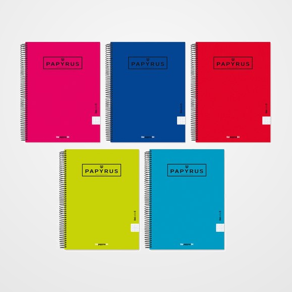 BLOC PAPYRUS UNICLAS tapa EXTRA A4+ 120h CUADRIC.5x5 90g SURTIDO