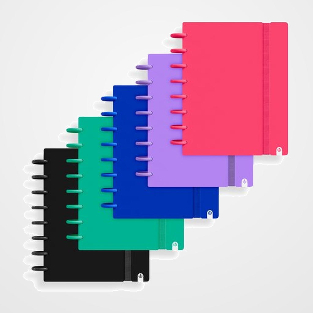 BLOC CARCHIVO INGENIOX INTENSE tapa PP FOAM A5 80h 100g CUADRIC.5x5 SURTIDO (5.col)