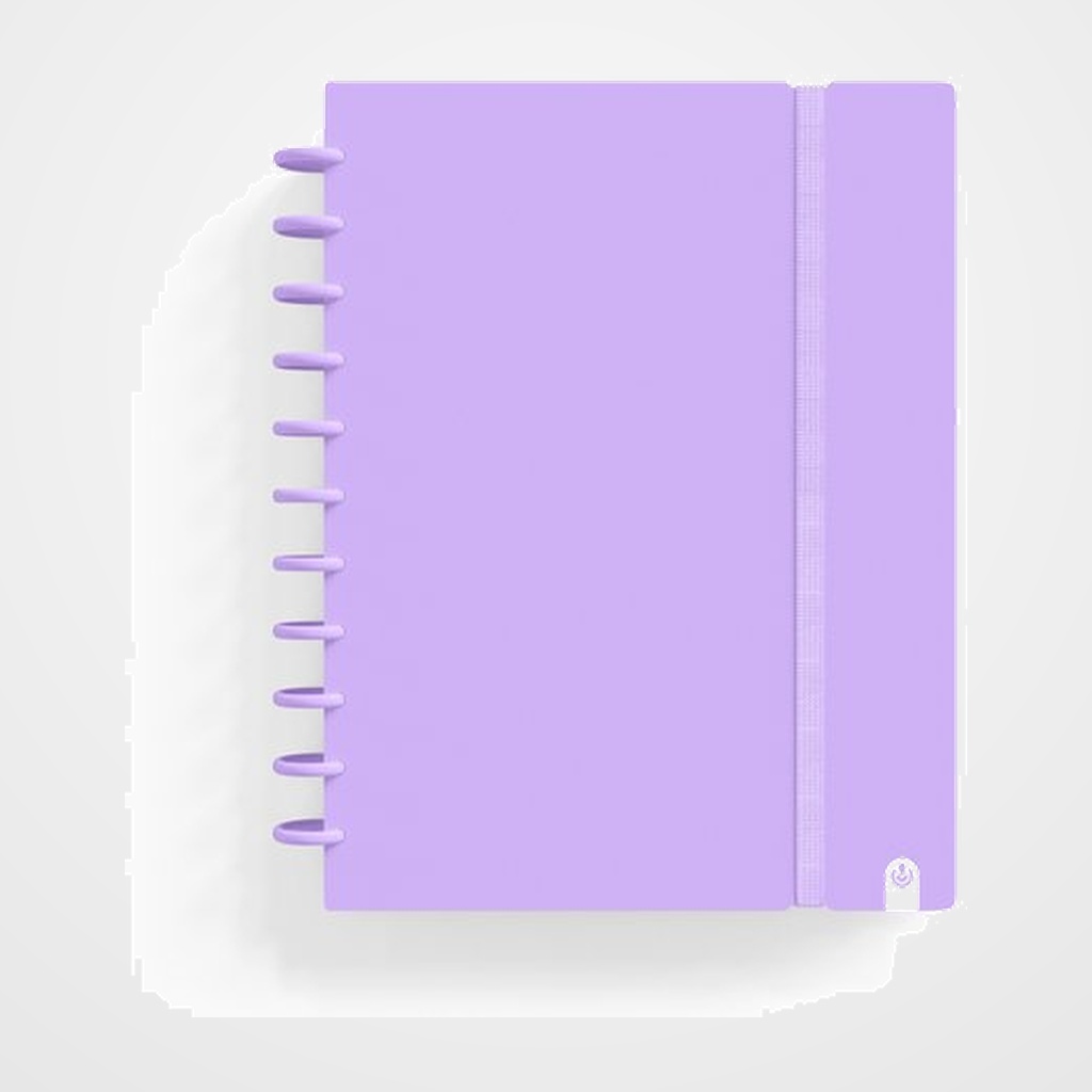 BLOC CARCHIVO INGENIOX PASTEL tapa PP FOAM A4 80h 100g CUADRIC.5x5 MALVA
