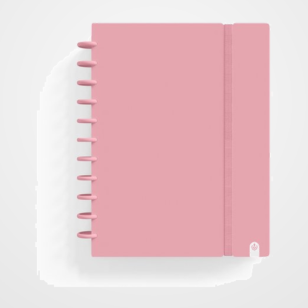 BLOC CARCHIVO INGENIOX PASTEL tapa PP FOAM A4 80h 100g CUADRIC.5x5 ROSA