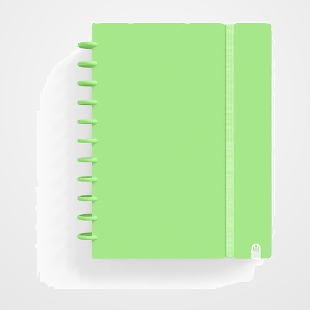 BLOC CARCHIVO INGENIOX PASTEL tapa PP FOAM A4 80h 100g CUADRIC.5x5 VERDE