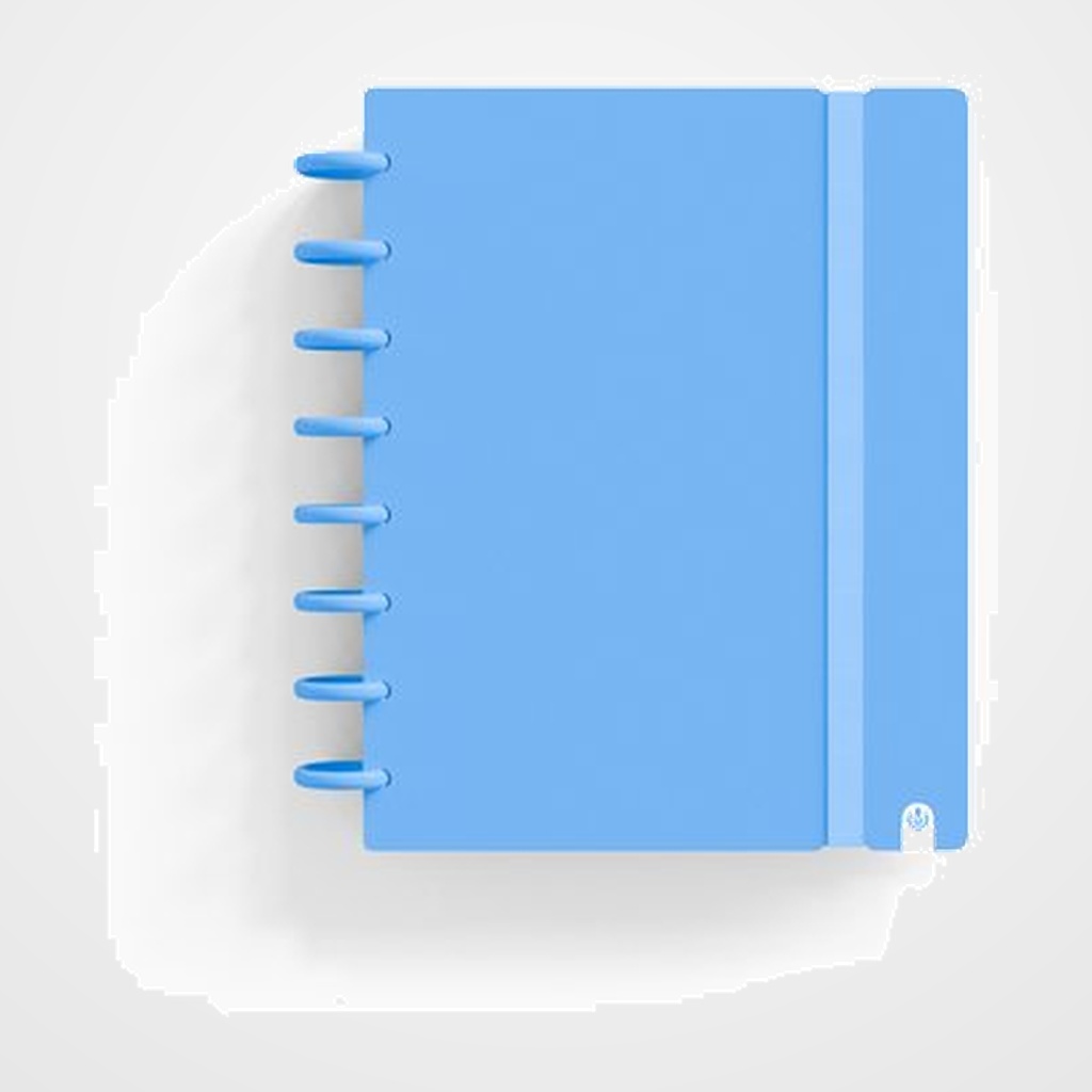 BLOC CARCHIVO INGENIOX PASTEL tapa PP FOAM A5 80h 100g CUADRIC.5x5 AZUL