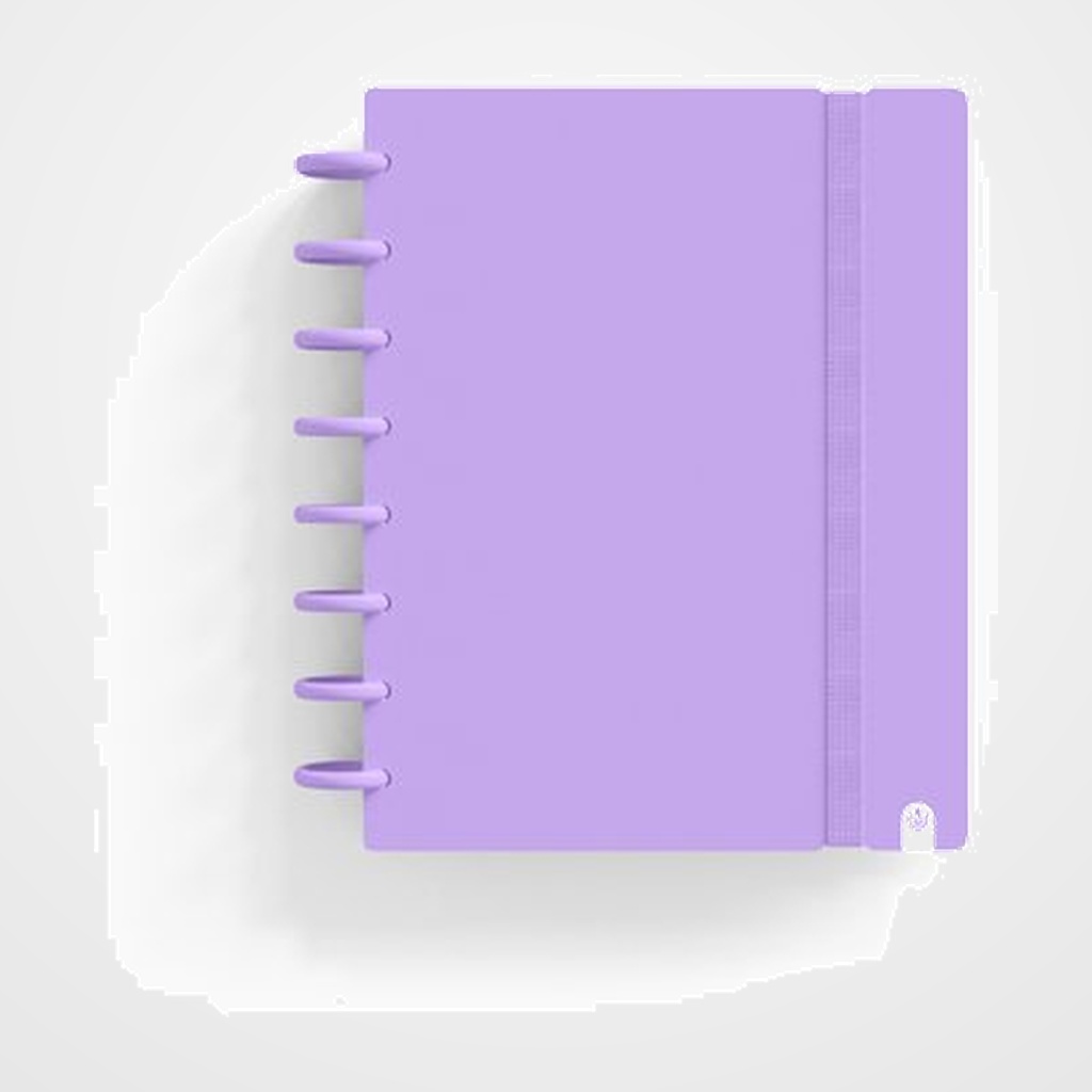 BLOC CARCHIVO INGENIOX PASTEL tapa PP FOAM A5 80h 100g CUADRIC.5x5 MALVA