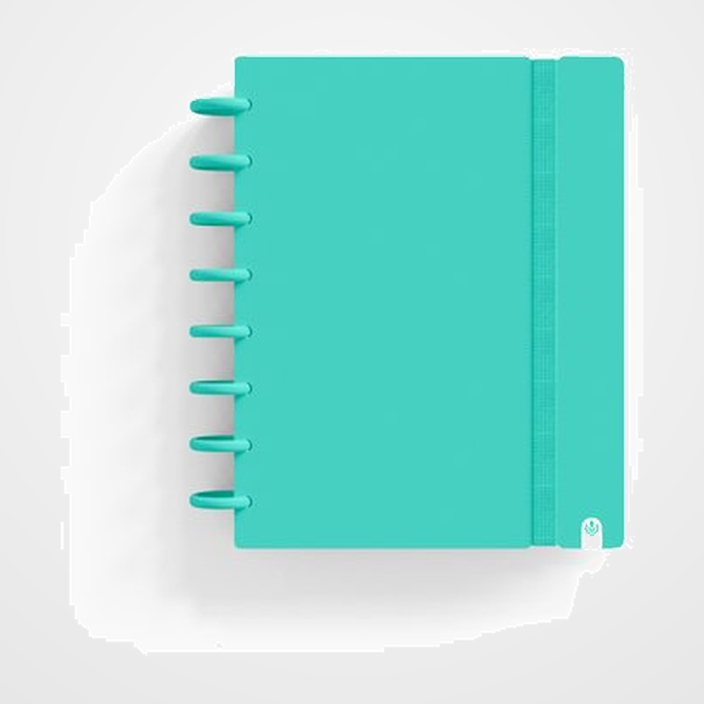 BLOC CARCHIVO INGENIOX PASTEL tapa PP FOAM A5 80h 100g CUADRIC.5x5 MENTA