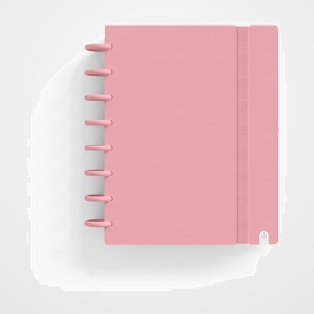 BLOC CARCHIVO INGENIOX PASTEL tapa PP FOAM A5 80h 100g CUADRIC.5x5 ROSA