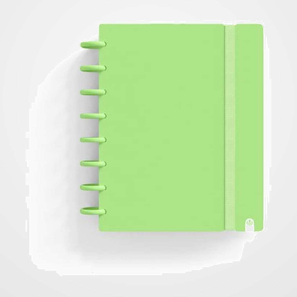 BLOC CARCHIVO INGENIOX PASTEL tapa PP FOAM A5 80h 100g CUADRIC.5x5 VERDE