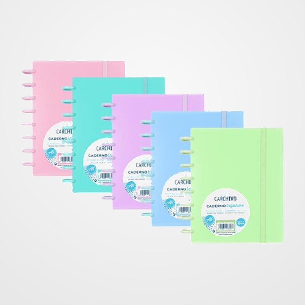 BLOC CARCHIVO INGENIOX tapa PP A5 80h 100g CUADRIC.5x5 SURTIDO