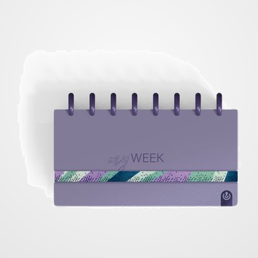 PLANNING SEMANAL & CHECK LIST CARCHIVO INGENIOX MY WEEK NO FECHADO tapa PP con GOMA 105x210 MALVA