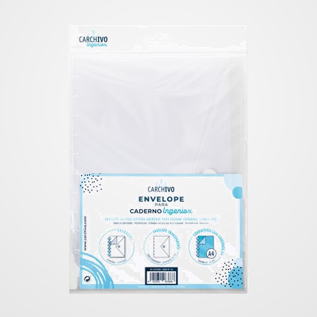 DOSIER SOBRE CARCHIVO INGENIOX PP VELCRO A4 TRANSPARENTE