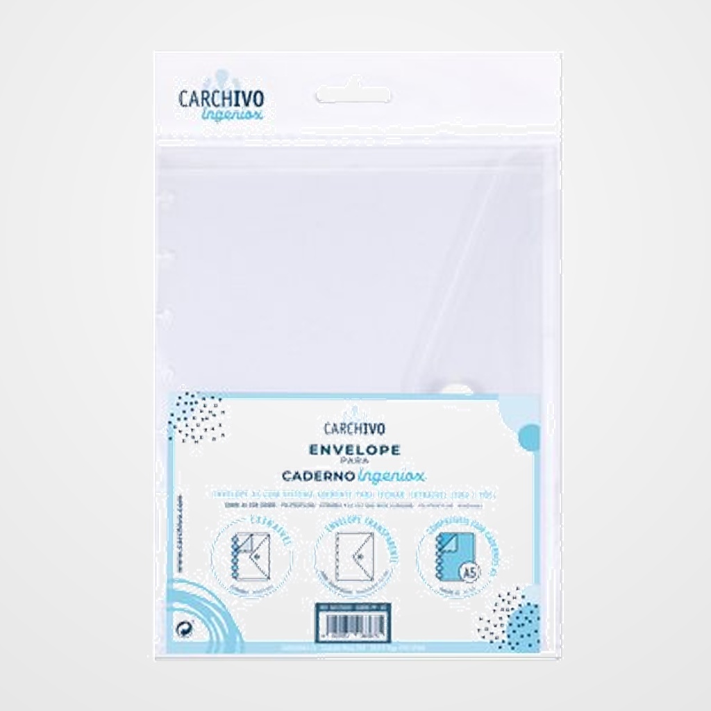DOSIER SOBRE CARCHIVO INGENIOX PP VELCRO A5 TRANSPARENTE