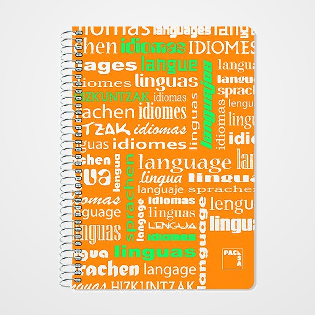 BLOC PACSA ASIGNATURAS tapa PP Fº 80h CUADRIC.4x4 90g IDIOMAS
