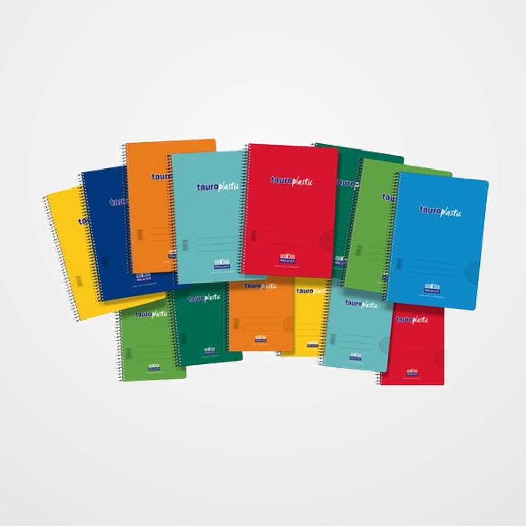 BLOC TAURO PLASTIC tapa PP Fº 80h MILIMETRADO 90g COL.SURTIDOS