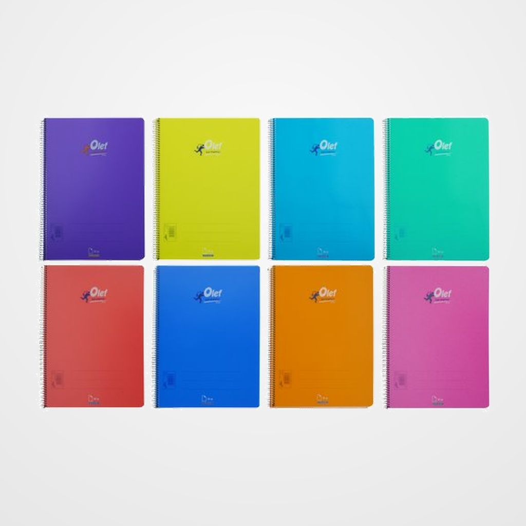 BLOC OLEF tapa PP Fº 80h PAUTA 2,5 90g COL.SUR.(8)