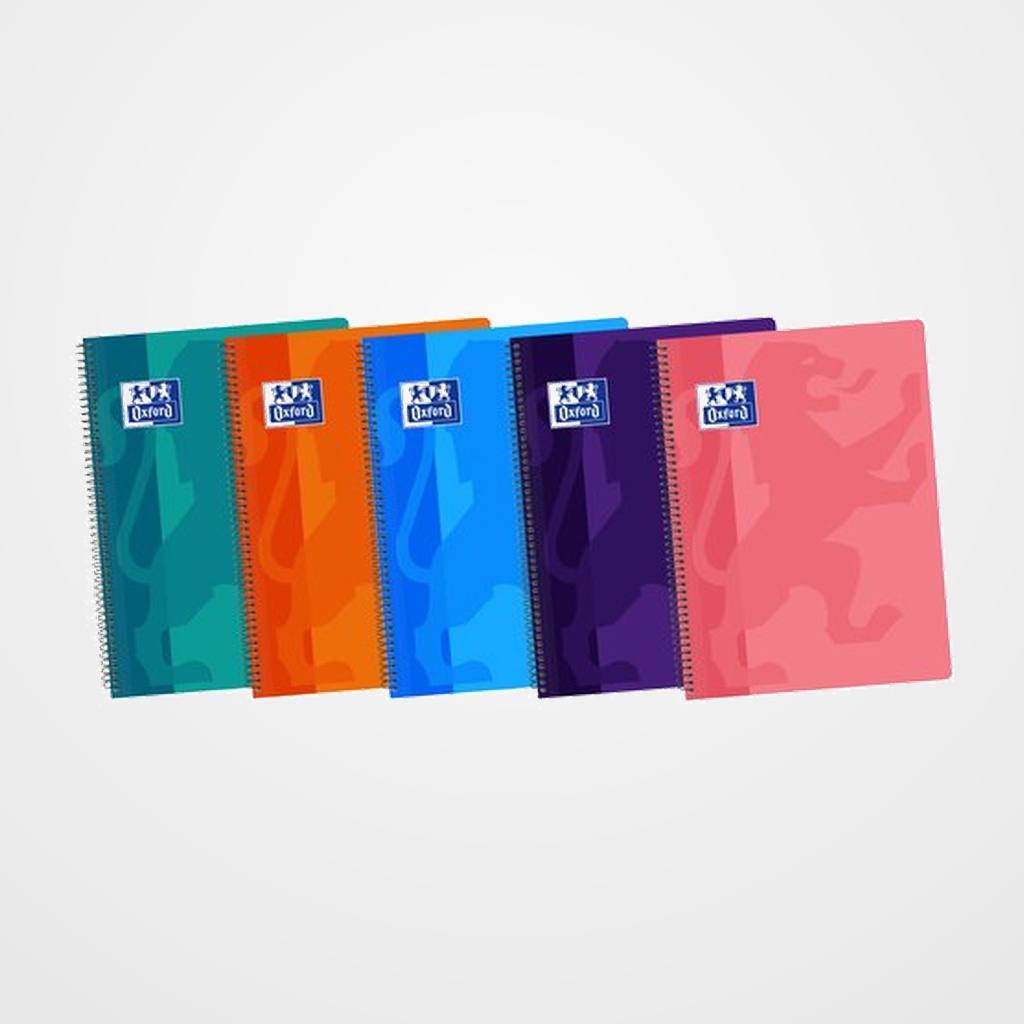 BLOC OXFORD SCHOOL CLASSIC tapa PP Fº 80h CUADRIC.4x4 90g SURTIDO (col. Tendencia)