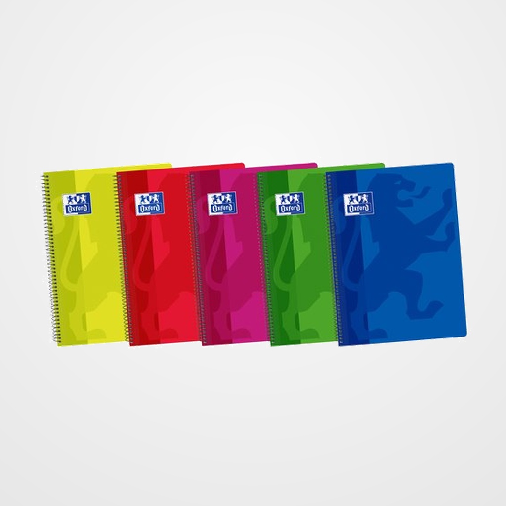 BLOC OXFORD SCHOOL CLASSIC tapa PP Fº 80h PAUTA 2,5 90g SURTIDO (5 col.)