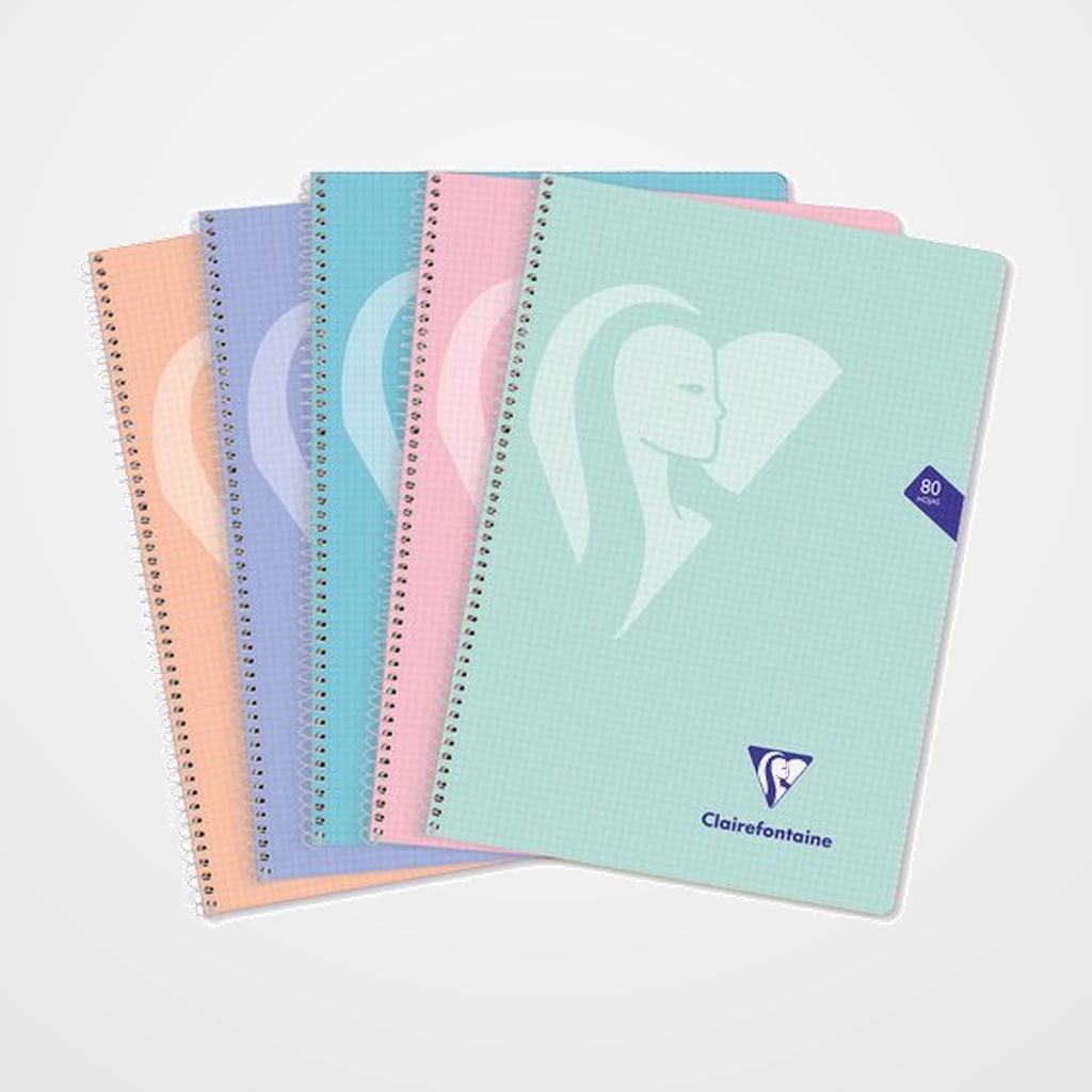 BLOC CLAIREFONTAINE  MIMESYS POLIPROPILENO Fº 80h 4x4 90g COLORES PASTEL