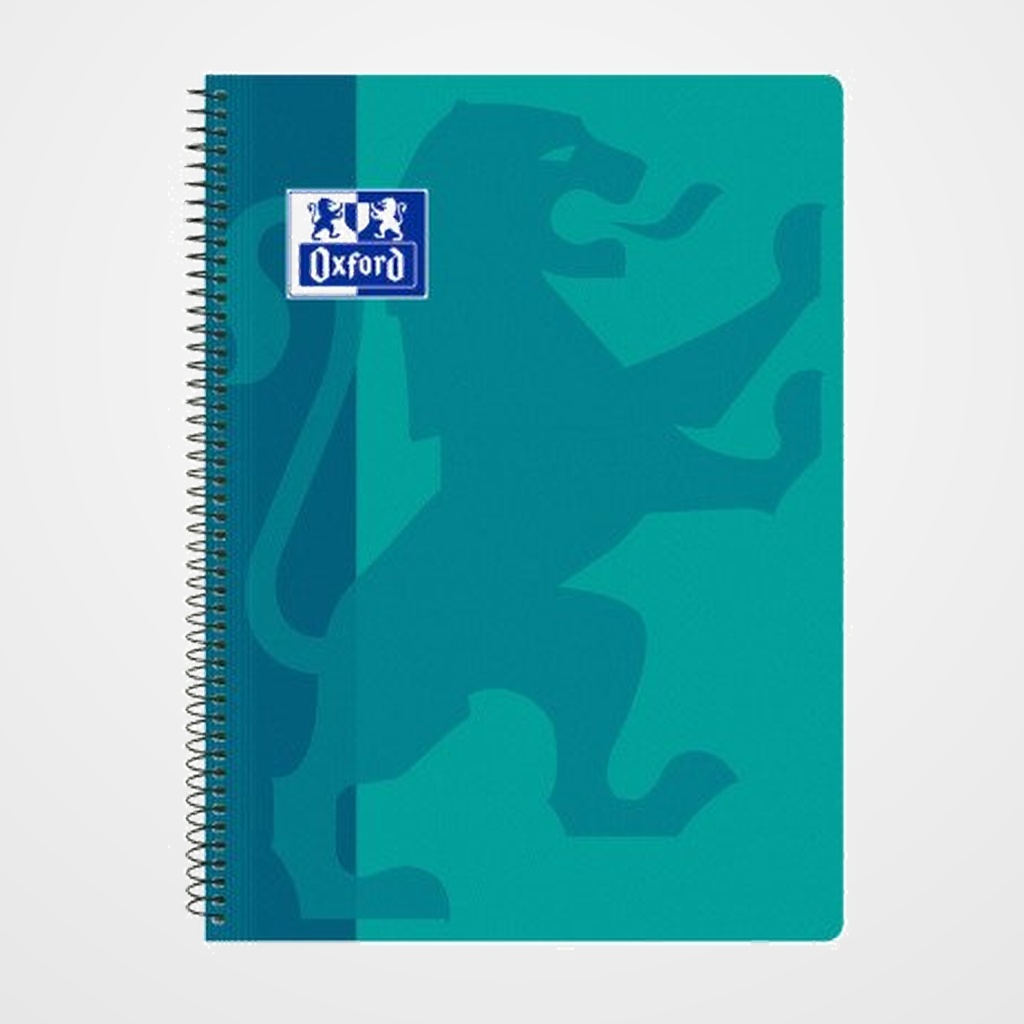 BLOC OXFORD SCHOOL CLASSIC tapa PP Fº 80h CUADRIC.4x4 90g AQUA