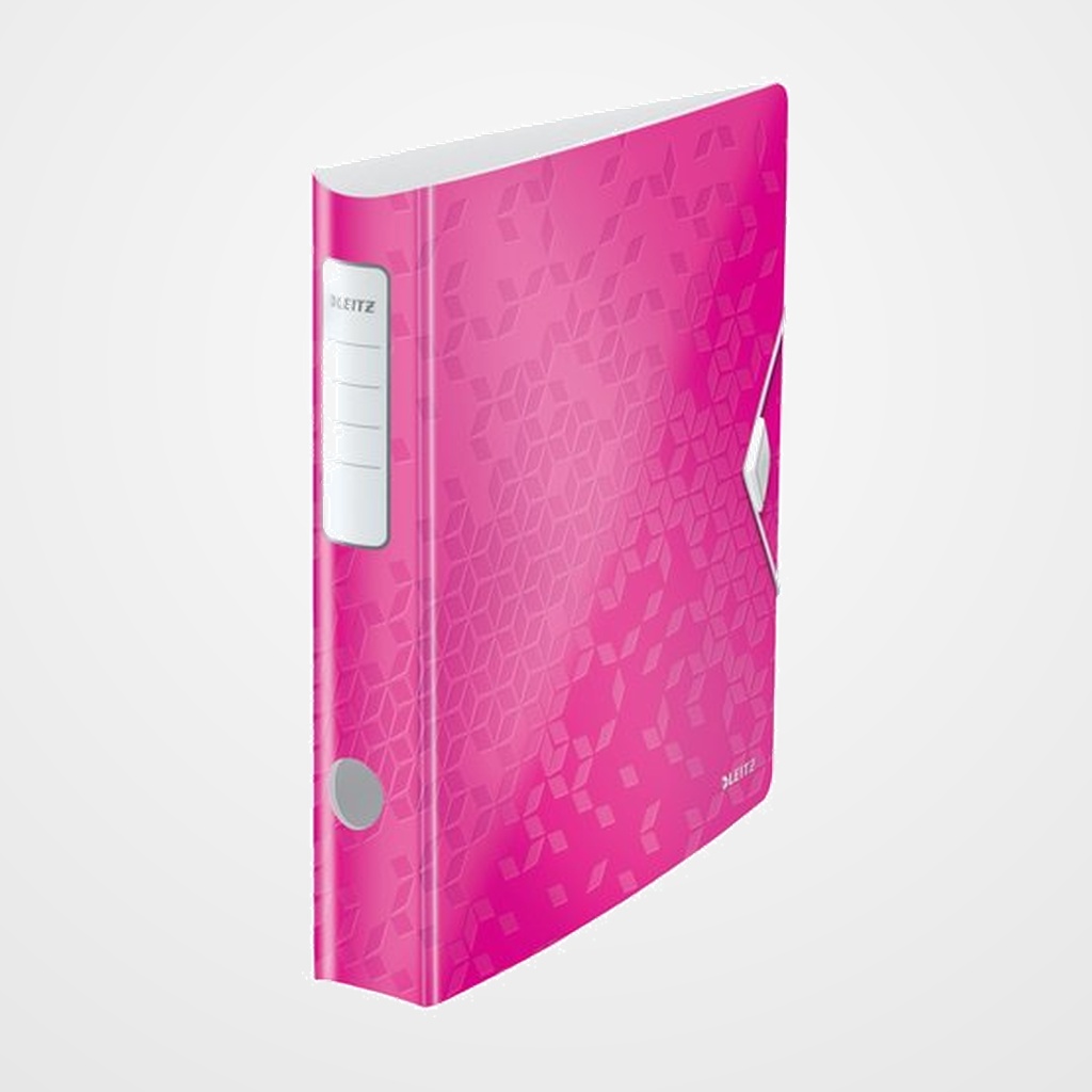 ARCHIVADOR palanca LEITZ WOW ACTIVE A4 180º 50mm FUCSIA METALIZADO