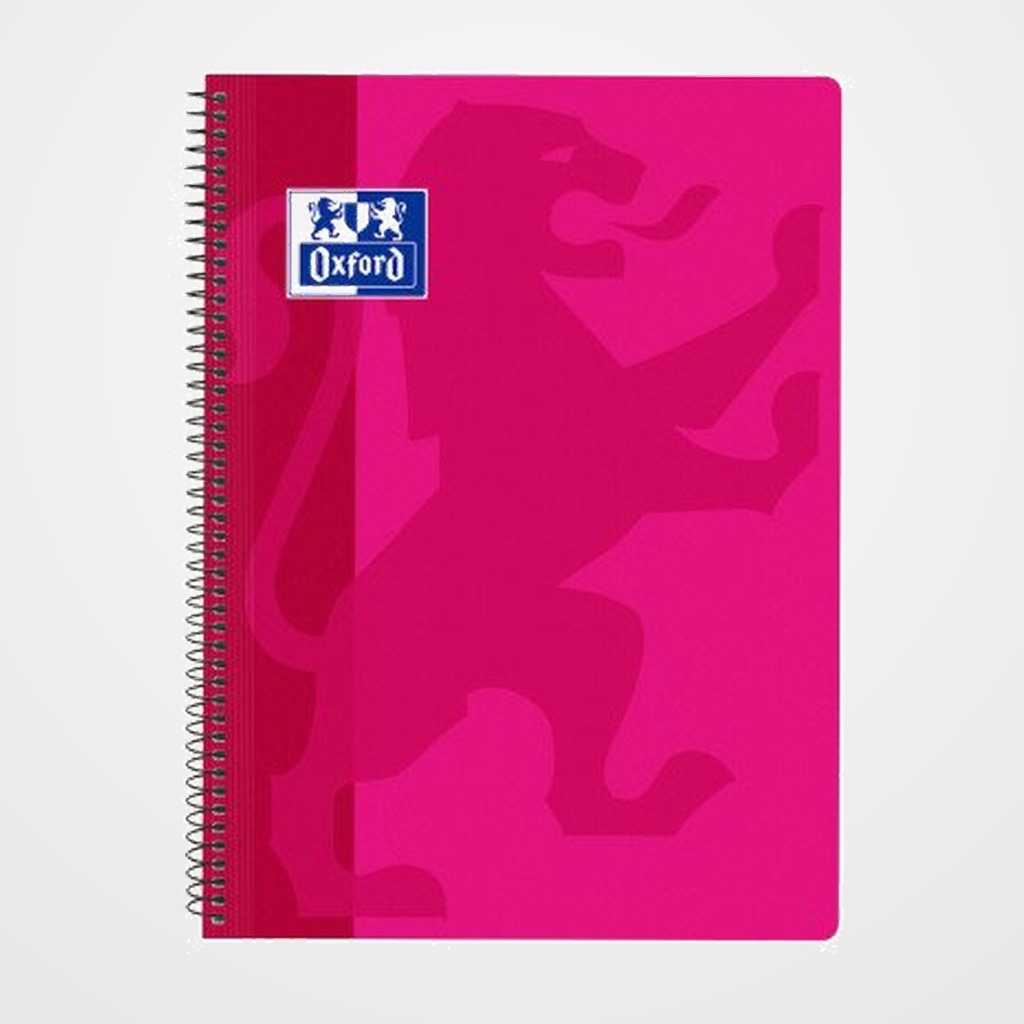 BLOC OXFORD SCHOOL CLASSIC tapa PP Fº 80h CUADRIC.4x4 90g FUCSIA