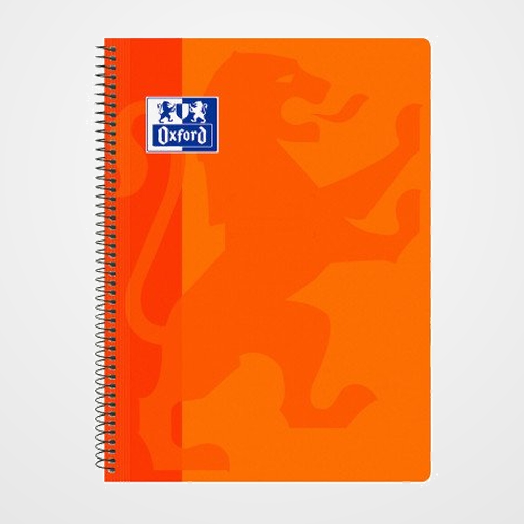 BLOC OXFORD SCHOOL CLASSIC tapa PP Fº 80h CUADRIC.4x4 90g NARANJA