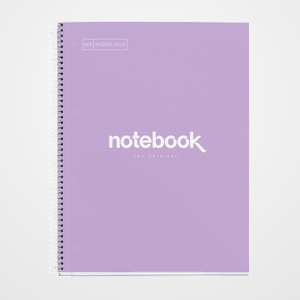 BLOC MIQUELRIUS EMOTIONS NOTEBOOK 1 micro.tapa EXTRA A4 80h 90g CUADRIC.5x5 LAVANDA