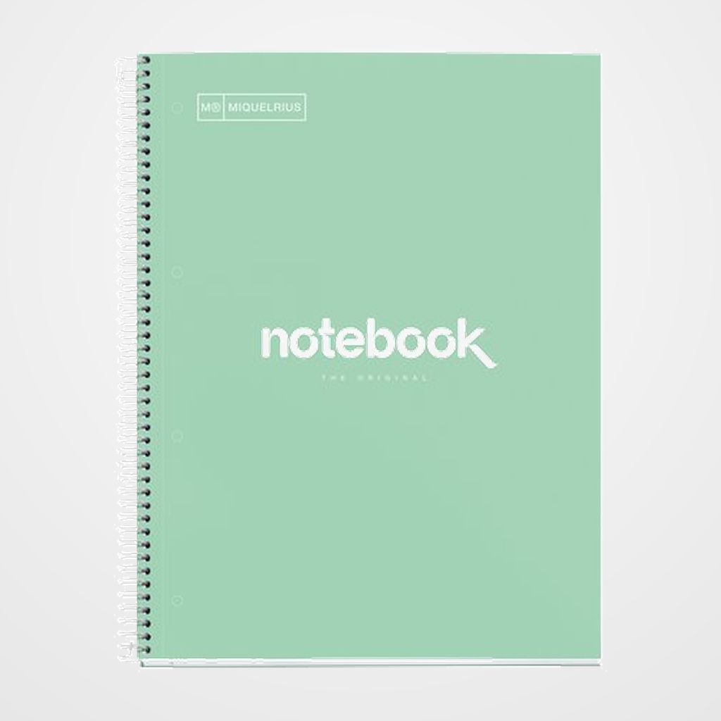 BLOC MIQUELRIUS EMOTIONS NOTEBOOK 1 micro.tapa EXTRA A4 80h 90g CUADRIC.5x5 MENTA