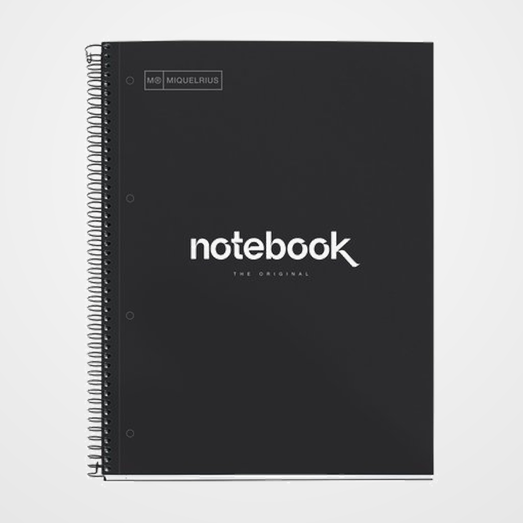 BLOC MIQUELRIUS EMOTIONS NOTEBOOK 1 micro.tapa EXTRA A4 80h 90g CUADRIC.5x5 NEGRO