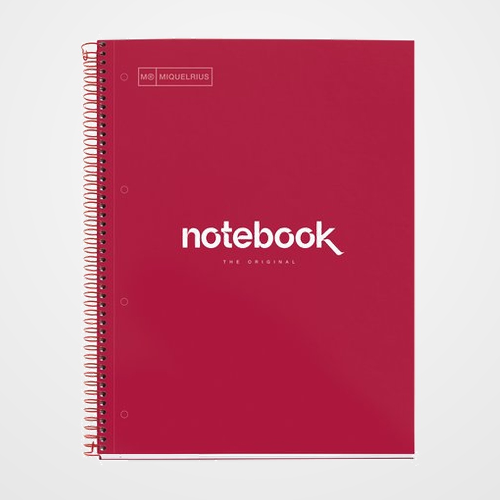BLOC MIQUELRIUS EMOTIONS NOTEBOOK 1 micro.tapa EXTRA A4 80h 90g CUADRIC.5x5 ROJO