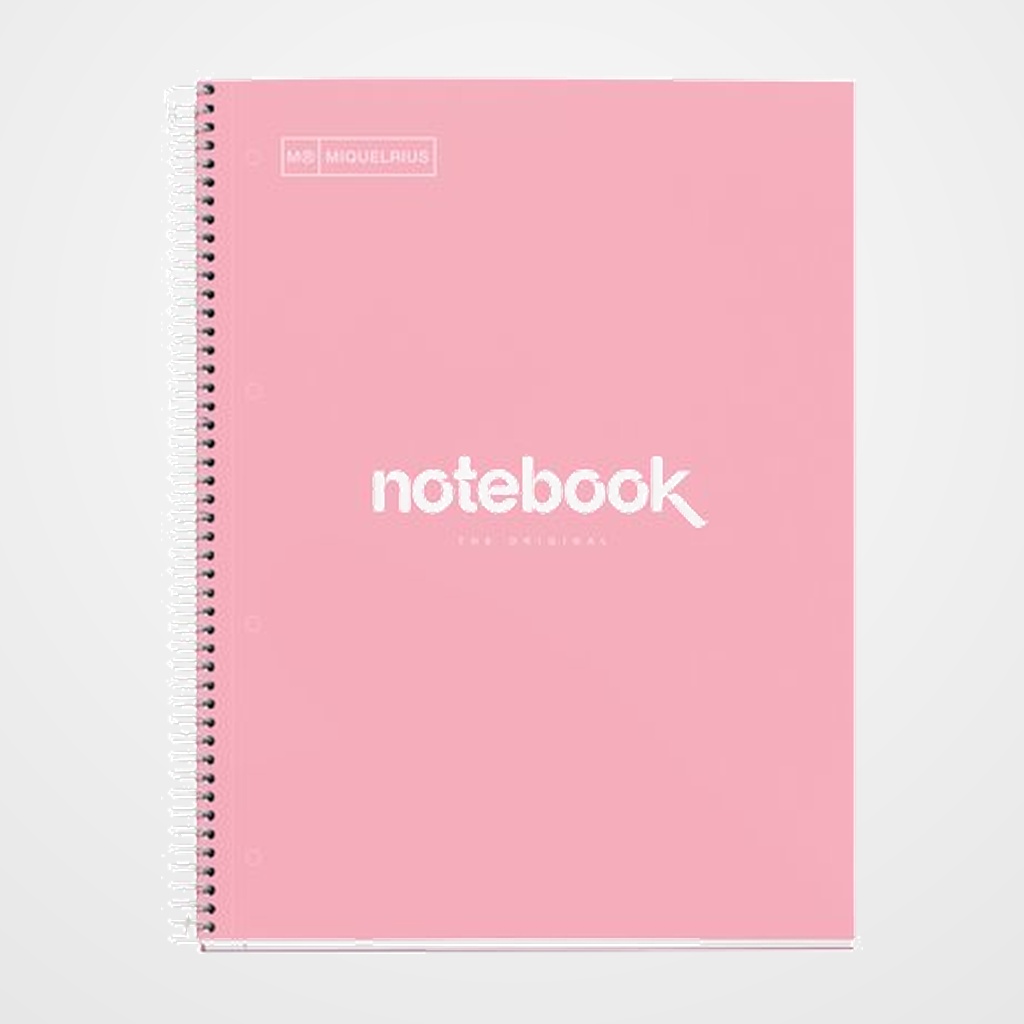 BLOC MIQUELRIUS EMOTIONS NOTEBOOK 1 micro.tapa EXTRA A4 80h 90g CUADRIC.5x5 ROSA