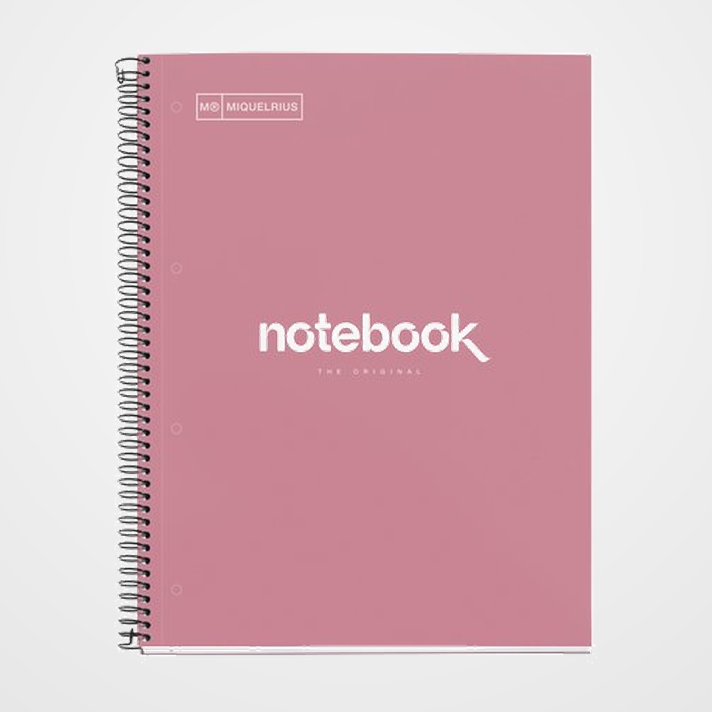 BLOC MIQUELRIUS EMOTIONS NOTEBOOK 1 micro.tapa EXTRA A4 80h 90g CUADRIC.5x5 ROSA DUST