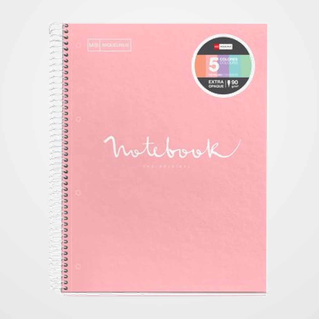BLOC MIQUELRIUS EMOTIONS NOTEBOOK 5 micro.tapa EXTRA A4 120h 90g CUADRIC.5x5 ROSA