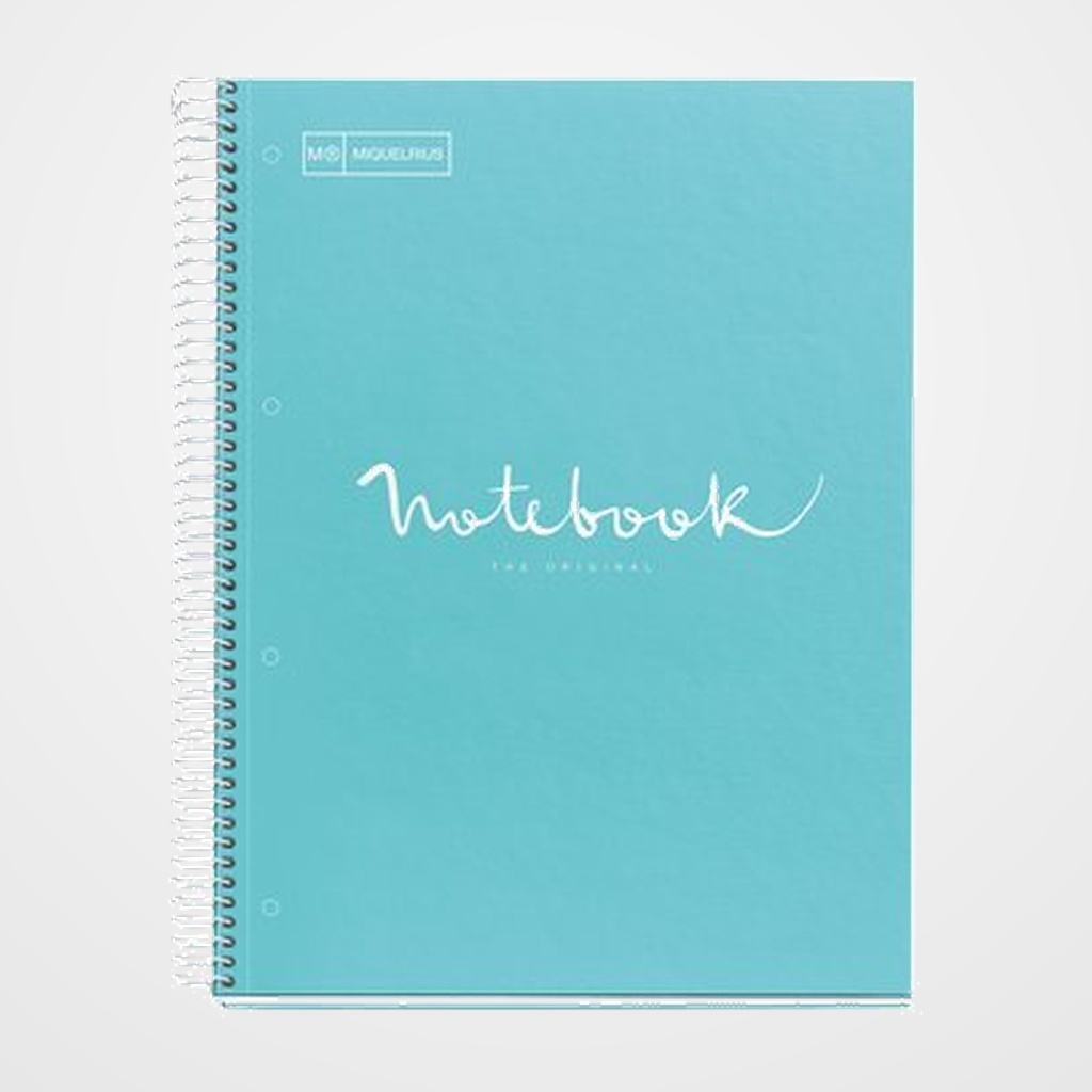 BLOC MIQUELRIUS EMOTIONS NOTEBOOK 5 micro.tapa EXTRA A5 120h 90g CUADRIC.5x5 AZUL CIELO