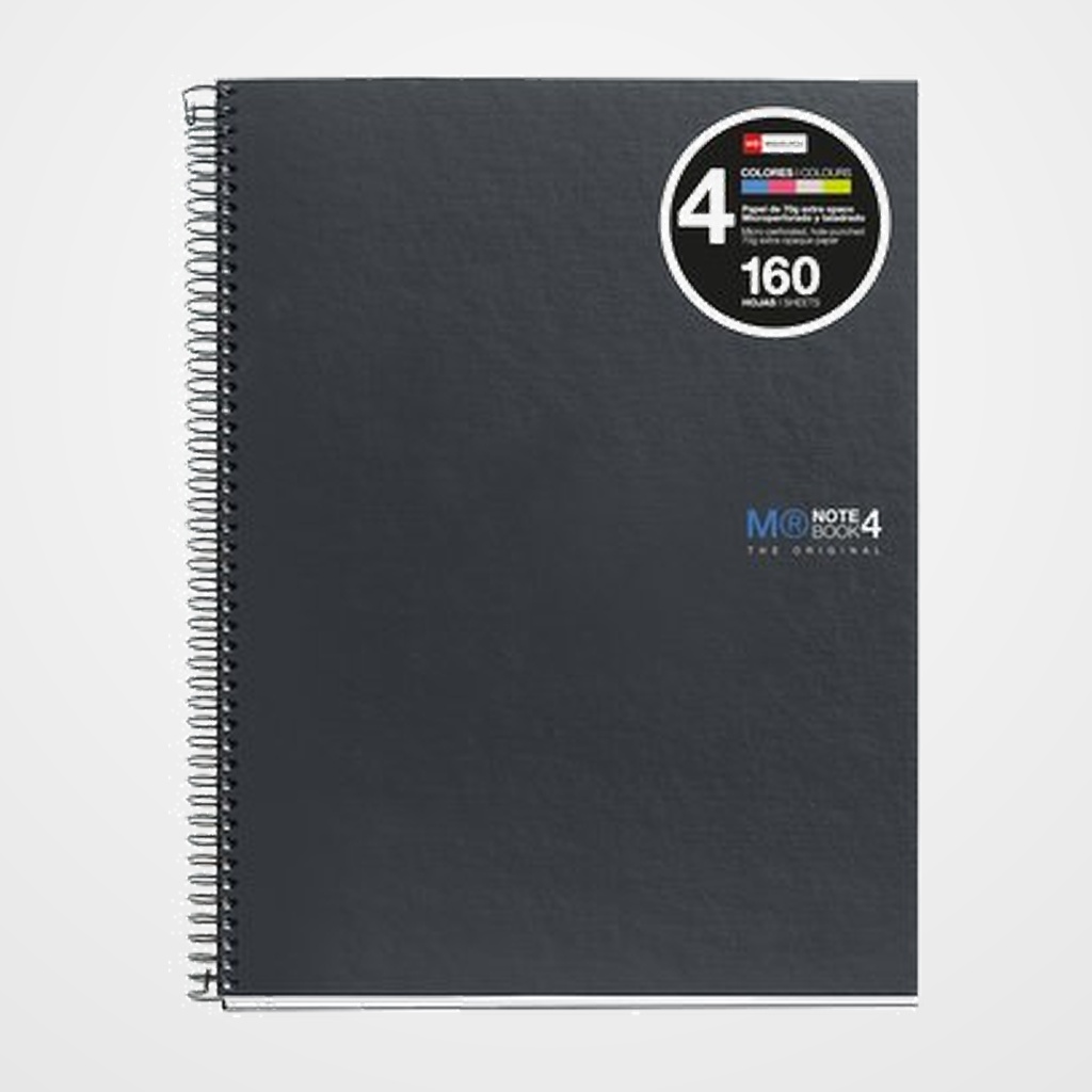 BLOC MIQUELRIUS THE ORIGINAL NOTEBOOK 4 micro.tapa DURA A5 160h 70g HORIZONTAL GRAFITO