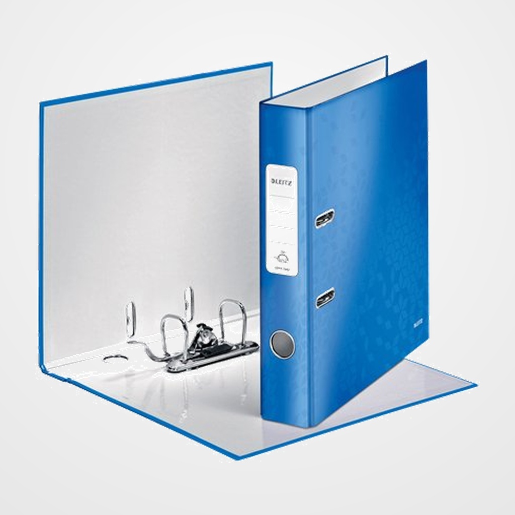 ARCHIVADOR palanca LEITZ WOW A4 180º 50mm AZUL METALIZADO