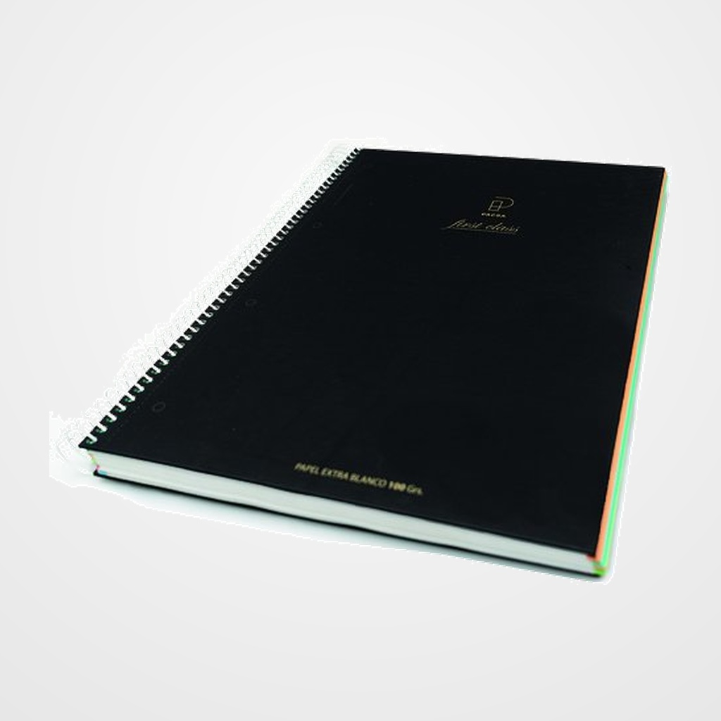 BLOC PACSA FIRST CLASS micro.tapa EXTRA A5 120h CUADRIC.5x5 100g SURTIDO