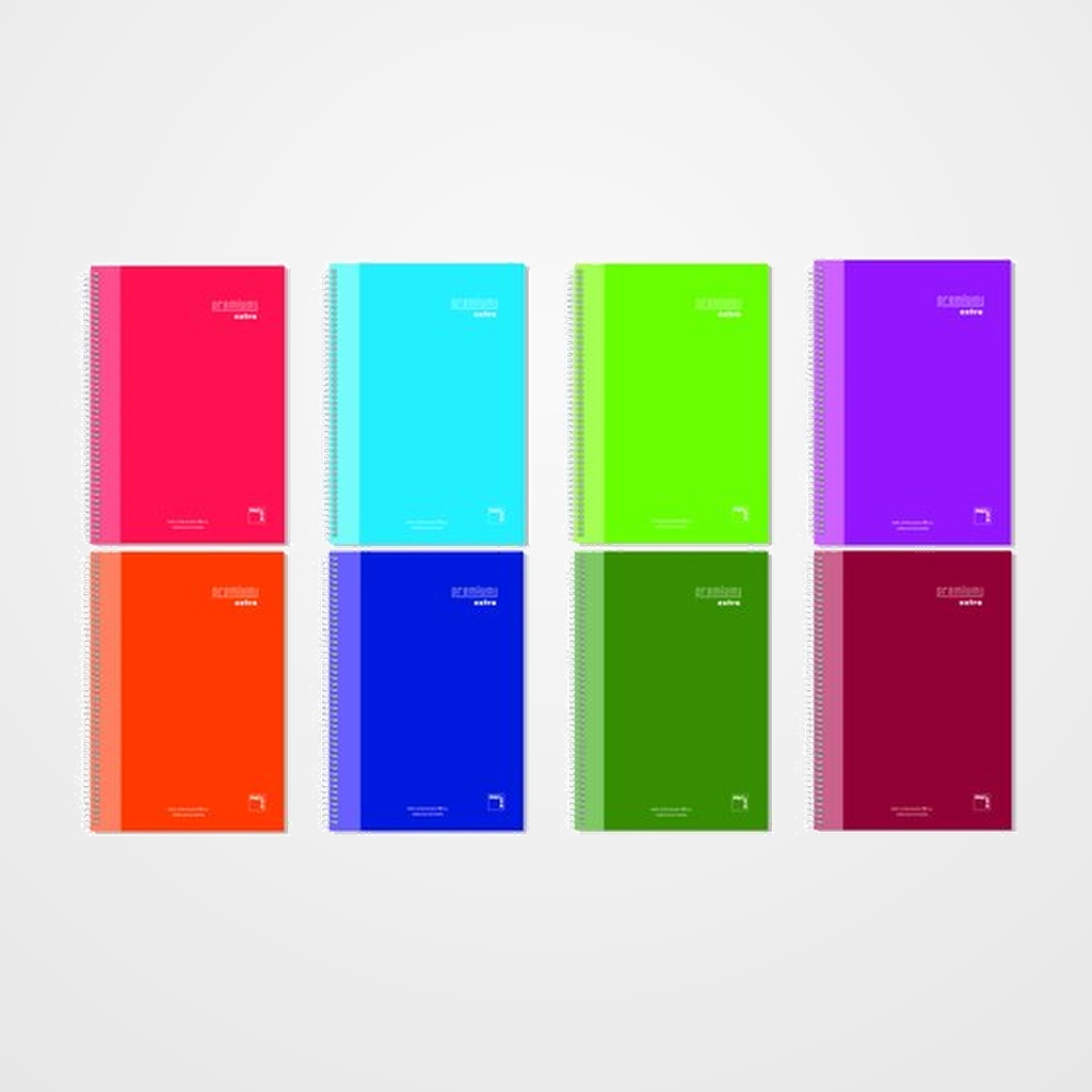 BLOC PACSA PREMIUM EXTRA. tapa EXTRA Fº 80h CUADRIC.4x4 90g 5 COL. BANDA SURTIDO (8 col.)