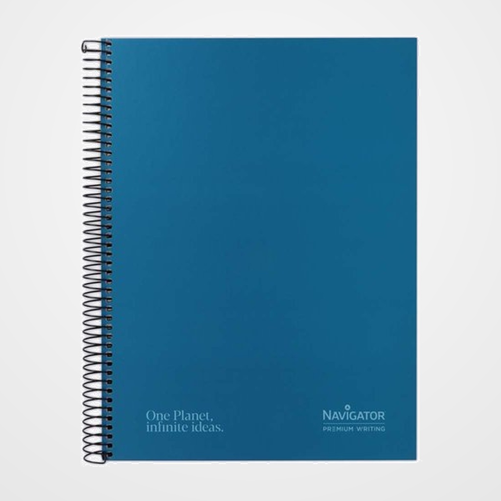 BLOC NAVIGATOR micro.tapa EXTRA A4+ 120h CUADRIC.5x5 80g 5 COL. BANDA AZUL