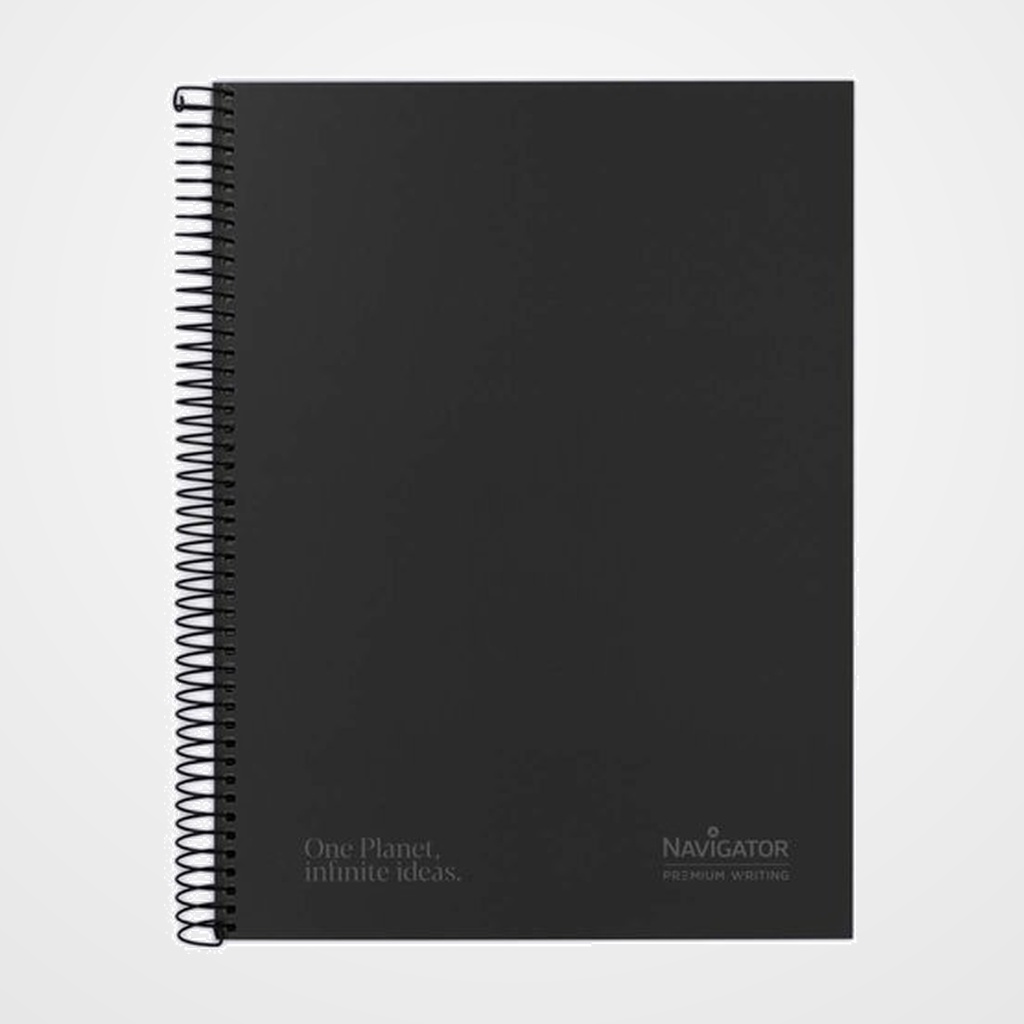 BLOC NAVIGATOR micro.tapa EXTRA A4+ 120h CUADRIC.5x5 80g 5 COL. BANDA NEGRO