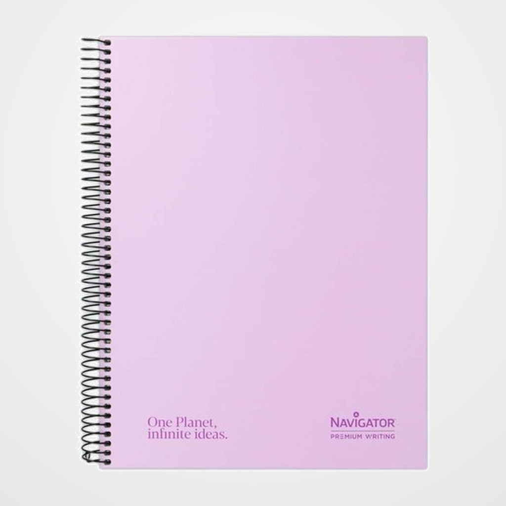 BLOC NAVIGATOR micro.tapa EXTRA A4+ 80h CUADRIC.5x5 80g PASTEL LAVANDA