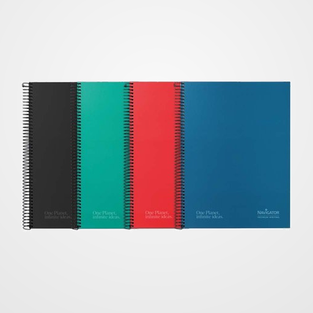 BLOC NAVIGATOR micro.tapa EXTRA A4+ 80h CUADRIC.5x5 80g SURTIDO (4 col. vivos)