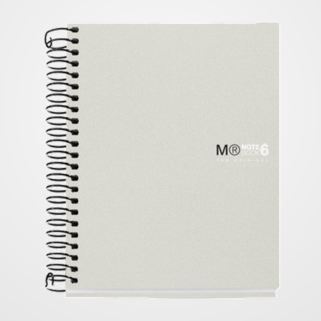 BLOC MIQUELRIUS THE ORIGINAL NOTEBOOK 6 micro.tapa PP A6 150h 70g CUADRIC.5x5 GRIS