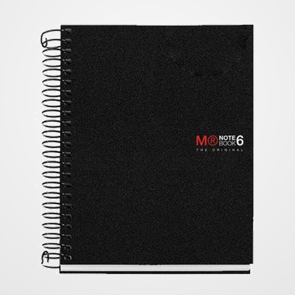 BLOC MIQUELRIUS THE ORIGINAL NOTEBOOK 6 micro.tapa PP A6 150h 70g CUADRIC.5x5 NEGRO