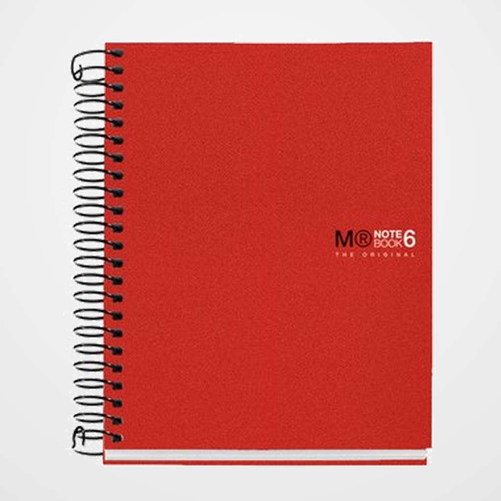BLOC MIQUELRIUS THE ORIGINAL NOTEBOOK 6 micro.tapa PP A6 150h 70g CUADRIC.5x5 ROJO