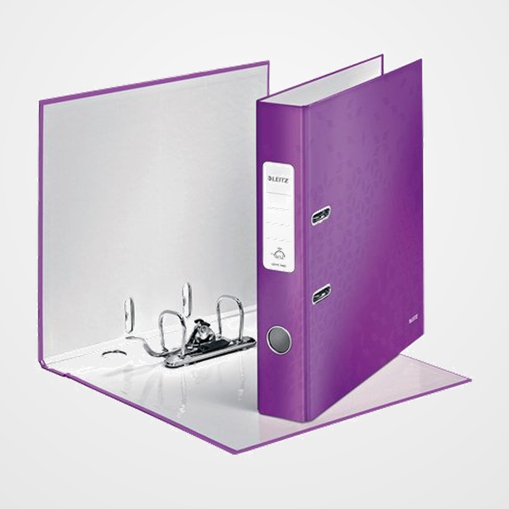 ARCHIVADOR palanca LEITZ WOW A4 180º 50mm VIOLETA METALIZADO