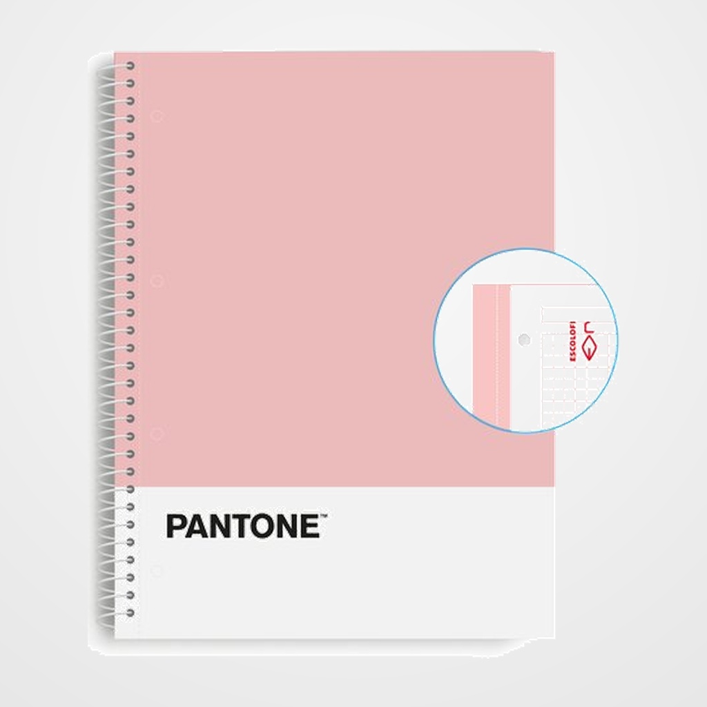 BLOC ESCOLOFI NOTEBOOK PANTONE BASIC A4 80h  CUADRIC.5x5 90g ROSA