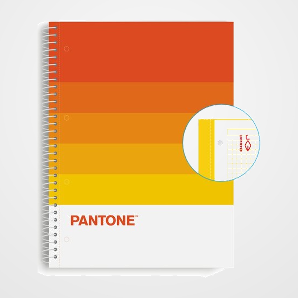 BLOC ESCOLOFI NOTEBOOK PANTONE SPEAKS A4 80h  CUADRIC.5x5 90g WARMTH